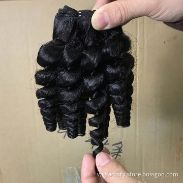 Factory wholesale 10-20 inch fumi curl hair,double drawn aunty fumi human hair,100 human brazilian hair price in nigeria